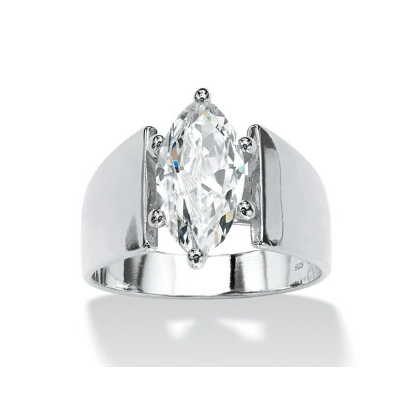 8x4 mm 316 Stainless Steel Clear Marquise CZ Stone Lady Solitaire Ring Size 5-10 8x4 mm 316 Stainless Steel Clear Marquise CZ Stone Lady Solitaire Ring Size 5-10